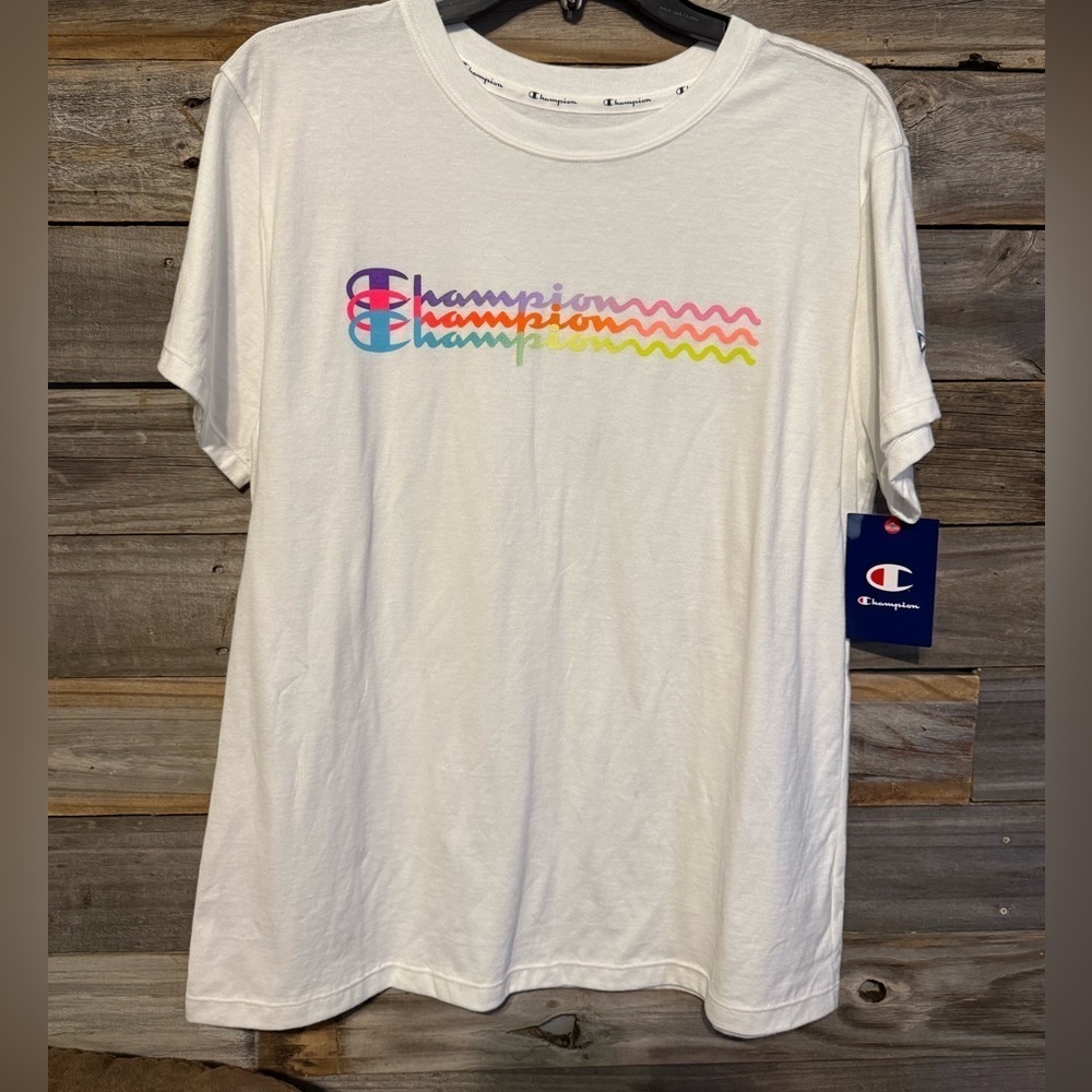 Champion Authentic Active Wear Women’s boyfriend shirt size large NWT